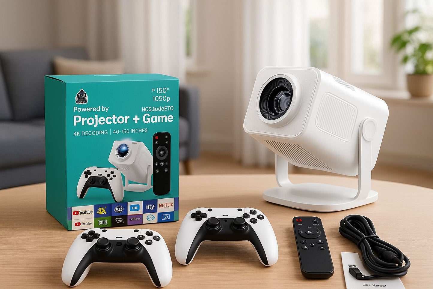 4K Akıllı Sinema & Oyun Projektörü - Zevkizi™